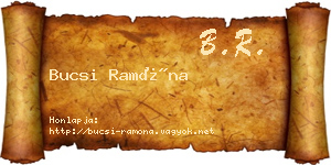 Bucsi Ramóna névjegykártya